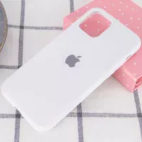 Чехол Silicone case (A) (с закрытым низом) для Apple iPhone 11 Pro Max (6.5") Белый / White