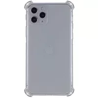 TPU чохол GETMAN Ease logo посилені кути для Apple iPhone 11 Pro Max (6.5") Сірий (прозорий)