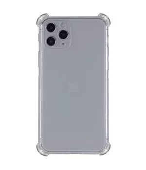 TPU чехол GETMAN Ease logo усиленные углы для Apple iPhone 11 Pro Max (6.5") Серый (прозрачный)