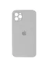 Чохол Silicone Case Square Full Camera Protective (AA) для Apple iPhone 11 Pro Max (6.5") Сірий / Light Grey