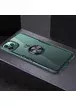 TPU + PC чохол Deen CrystalRing під магнітний тримач для Apple iPhone 11 Pro Max (6.5 ") Безбарвний / Темно-зелений