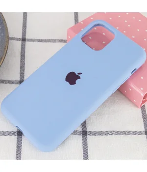 Чохол Silicone case (A) (з закритим низом) для Apple iPhone 11 Pro Max (6.5 ") Блакитний / Lilac Blue