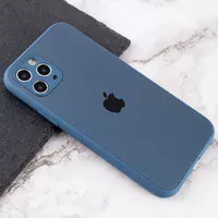 TPU+Glass чехол Matte Candy Full camera для Apple iPhone 11 Pro Max (6.5") Синий