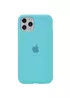 Чохол Silicone case (A) (з закритим низом) для Apple iPhone 11 Pro Max (6.5 ") Бірюзовий / Marine Green