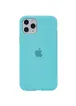 Чехол Silicone case (A) (с закрытым низом) для Apple iPhone 11 Pro Max (6.5") Бирюзовый / Marine Green