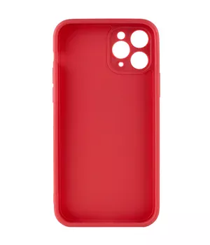Силиконовый чехол Candy Full Camera для Apple iPhone 11 Pro Max (6.5") Красный / Camellia