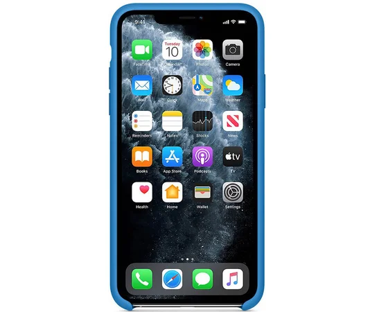Чехол Silicone case (AAA) для Apple iPhone 11 Pro Max (6.5") Синий / Surf Blue