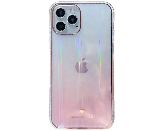 TPU+Glass чехол Aurora Classic для Apple iPhone 11 Pro Max (6.5") Розовый