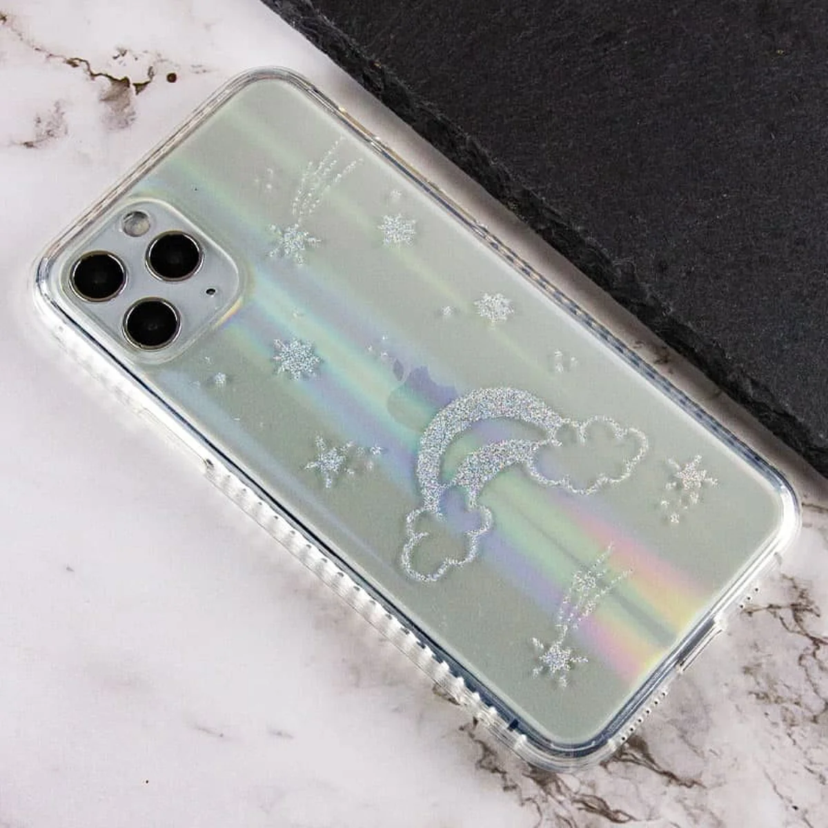 TPU + Glass чохол Aurora Space для Apple iPhone 11 Pro Max (6.5 ") Радуга