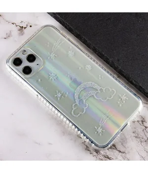 TPU + Glass чохол Aurora Space для Apple iPhone 11 Pro Max (6.5 ") Радуга