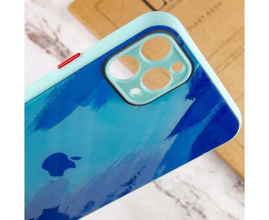 Чохол TPU+Glass Impasto abstract для Apple iPhone 11 Pro Max (6.5") Blue