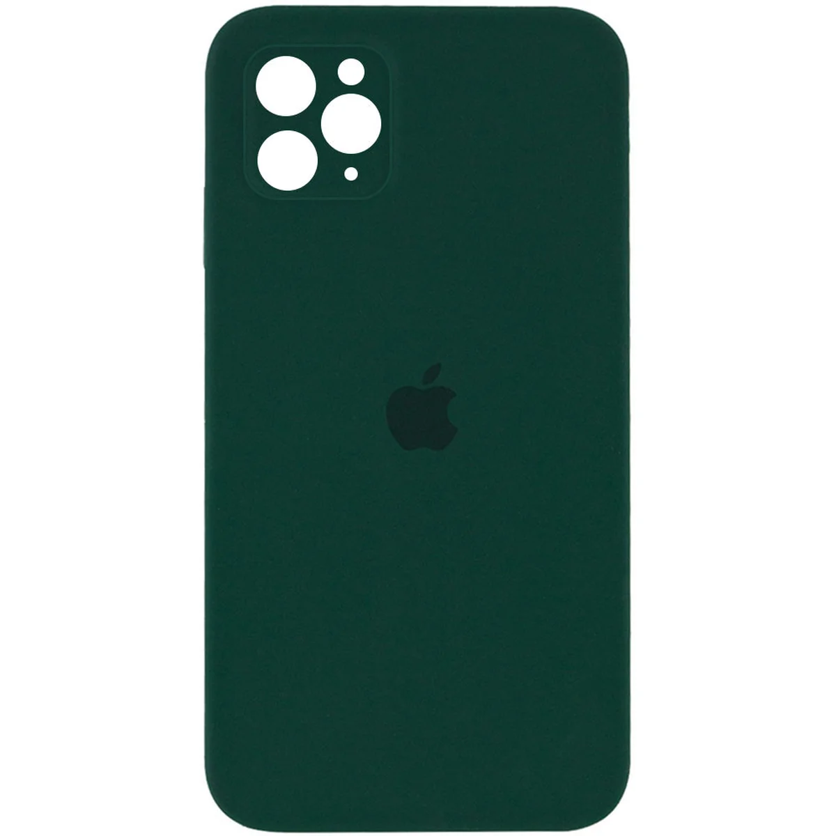 Чохол Silicone Case Square Full Camera Protective (AA) для Apple iPhone 11 Pro Max (6.5 ") Зелений / Dark green
