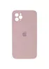 Чехол Silicone Case Square Full Camera Protective (AA) для Apple iPhone 11 Pro Max (6.5") Розовый / Pink Sand