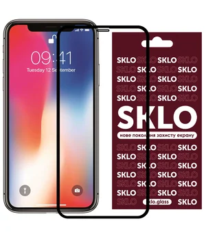 Защитное стекло SKLO 3D (full glue) для Apple iPhone 11 Pro Max / XS Max (6.5") Черный