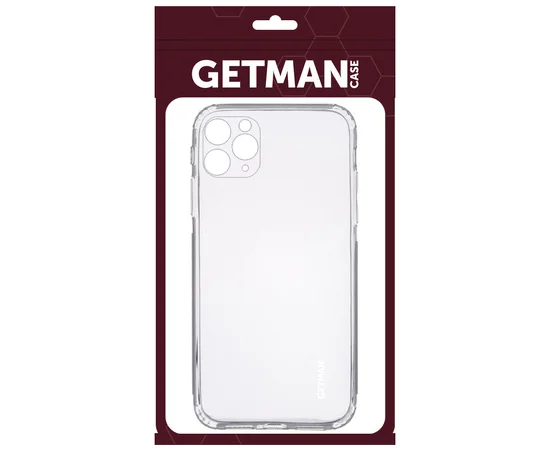 TPU чехол GETMAN Clear 1,0 mm для Apple iPhone 11 Pro Max (6.5") Прозрачный