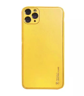 Шкіряний чохол Xshield для Apple iPhone 11 Pro Max (6.5 ") Жовтий / Yellow