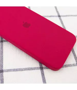 Чохол Silicone Case Square Full Camera Protective (AA) для Apple iPhone 11 Pro Max (6.5 ") Червоний / Rose Red