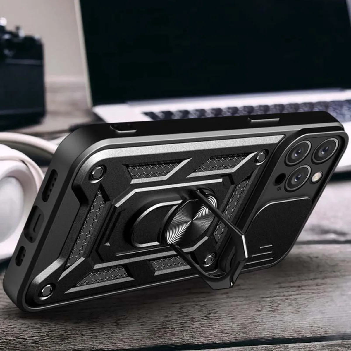 Чохол Ummi Camshield Serge Ring для Apple iPhone 11 Pro Max (6.5") Чорний