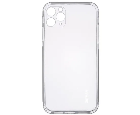 TPU чехол GETMAN Clear 1,0 mm для Apple iPhone 11 Pro Max (6.5") Прозрачный