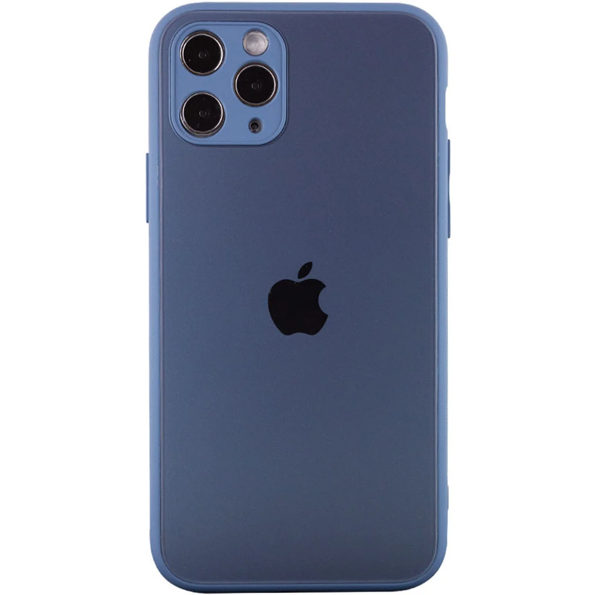 TPU+Glass чехол Matte Candy Full camera для Apple iPhone 11 Pro Max (6.5") Синий
