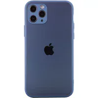 TPU+Glass чехол Matte Candy Full camera для Apple iPhone 11 Pro Max (6.5") Синий