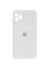 Чохол Silicone Case Square Full Camera Protective (AA) для Apple iPhone 11 Pro Max (6.5 ") Білий / White