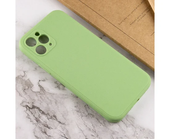 Силиконовый чехол Candy Full Camera для Apple iPhone 11 Pro Max (6.5") Фисташковый