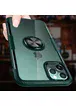 TPU + PC чохол Deen CrystalRing під магнітний тримач для Apple iPhone 11 Pro Max (6.5 ") Безбарвний / Темно-зелений