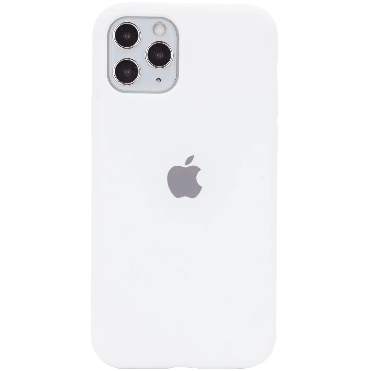Чехол Silicone case (A) (с закрытым низом) для Apple iPhone 11 Pro Max (6.5") Белый / White
