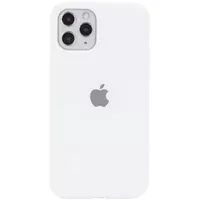 Чехол Silicone case (A) (с закрытым низом) для Apple iPhone 11 Pro Max (6.5") Белый / White