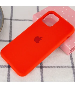Чохол Silicone case (A) (з закритим низом) для Apple iPhone 11 Pro Max (6.5 ") Червоний / Red