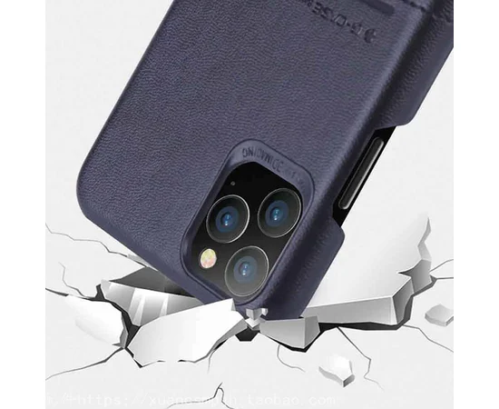 Кожаная накладка G-Case Cardcool Series для Apple iPhone 11 Pro Max (6.5") Синий