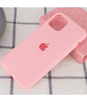Чохол Silicone case (A) (з закритим низом) для Apple iPhone 11 Pro Max (6.5 ") Рожевий / Pink