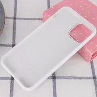 Чехол Silicone case (A) (с закрытым низом) для Apple iPhone 11 Pro Max (6.5") Белый / White