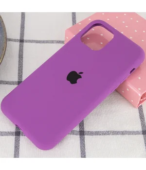 Чохол Silicone case (A) (з закритим низом) для Apple iPhone 11 Pro Max (6.5 ") Фіолетовий / Grape