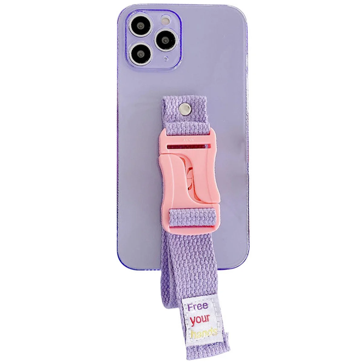 Чехол Handfree с цветным ремешком для Apple iPhone 11 Pro Max (6.5") Фиолетовый
