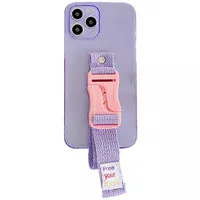 Чехол Handfree с цветным ремешком для Apple iPhone 11 Pro Max (6.5") Фиолетовый