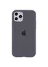 Чехол Silicone case (A) (с закрытым низом) для Apple iPhone 11 Pro Max (6.5") Серый / Dark Grey