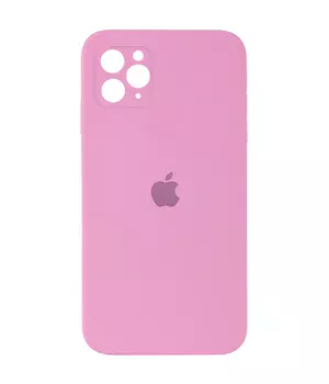 Чехол Silicone Case Square Full Camera Protective (AA) для Apple iPhone 11 Pro Max (6.5") Розовый / Light pink