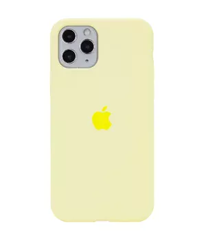 Чохол Silicone case (A) (з закритим низом) для Apple iPhone 11 Pro Max (6.5 ") Жовтий / Mellow Yellow