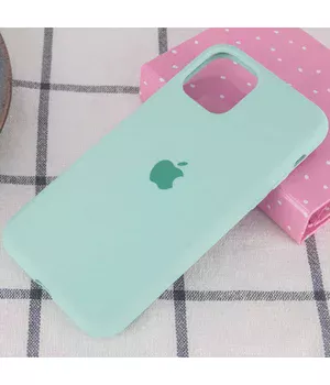 Чохол Silicone case (A) (з закритим низом) для Apple iPhone 11 Pro Max (6.5 ") Бірюзовий / Turquoise