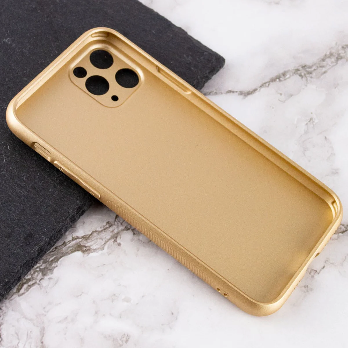 TPU+Glass чехол Matte Candy Full camera для Apple iPhone 11 Pro Max (6.5") Золотой