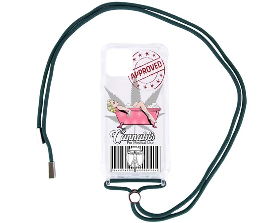 Чохол TPU Crossbody Street Style для Apple iPhone 11 Pro Max (6.5 ") Merlin / Зелений / Forest green