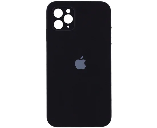 Чохол Silicone Case Square Full Camera Protective (AA) для Apple iPhone 11 Pro Max (6.5 ") Чорний / Black