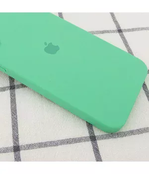 Чехол Silicone Case Square Full Camera Protective (AA) для Apple iPhone 11 Pro Max (6.5") Зеленый / Spearmint