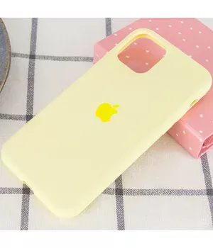 Чохол Silicone case (A) (з закритим низом) для Apple iPhone 11 Pro Max (6.5 ") Жовтий / Mellow Yellow
