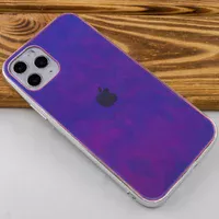 TPU + Glass чохол Gradient Rainbow з лого для Apple iPhone 11 Pro Max (6.5 ") Фіолетовий