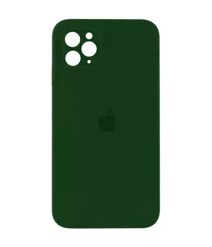 Чехол Silicone Case Square Full Camera Protective (AA) для Apple iPhone 11 Pro Max (6.5") Зеленый / Army green