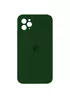 Чохол Silicone Case Square Full Camera Protective (AA) для Apple iPhone 11 Pro Max (6.5 ") Зелений / Army green