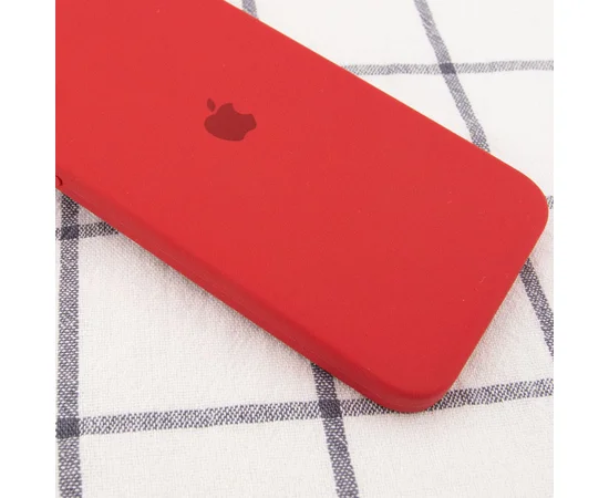 Чохол Silicone Case Square Full Camera Protective (AA) для Apple iPhone 11 Pro Max (6.5 ") Червоний / Camellia